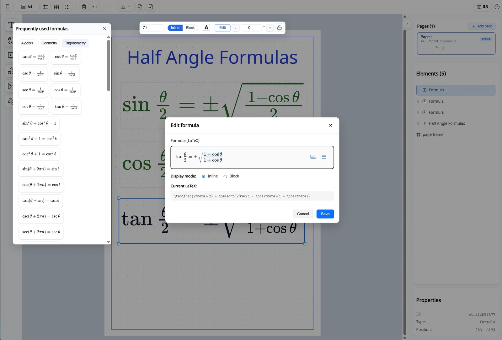 Workspace for visual mathematics 2